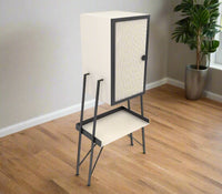 Barrio Metal Cabinet in Matt Black and Ivory Colour - The Metal Project