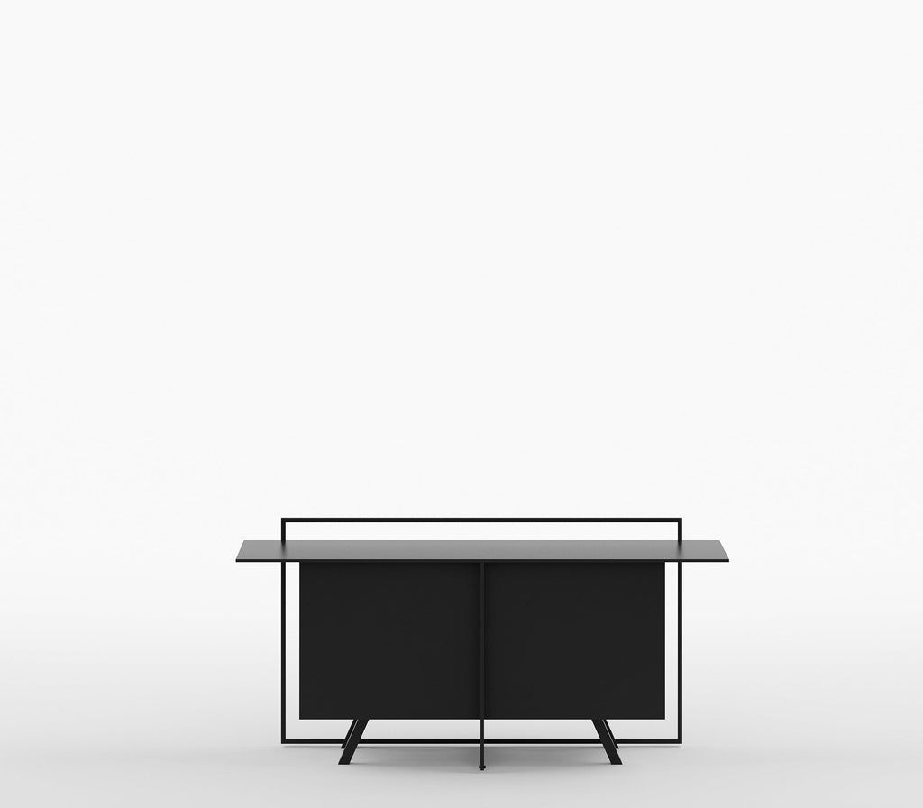 Baso - Relivo Contemporary Accent Metal Sideboard Cabinet in Matt Black Colour - The Metal Project