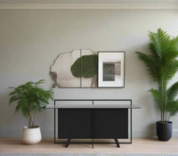 Baso - Relivo Contemporary Accent Metal Sideboard Cabinet in Matt Black Colour - The Metal Project