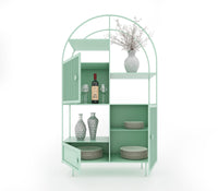 Chao Metal Cabinet in Beige/Pastel Green Colour - The Metal Project