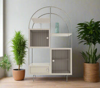 Chao Metal Cabinet in Beige/Pastel Green Colour - The Metal Project