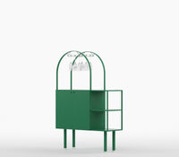 Curio Metal Cabinet in Emerald Green - The Metal Project