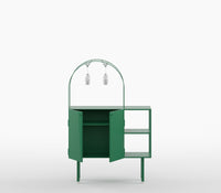 Curio Metal Cabinet in Emerald Green - The Metal Project