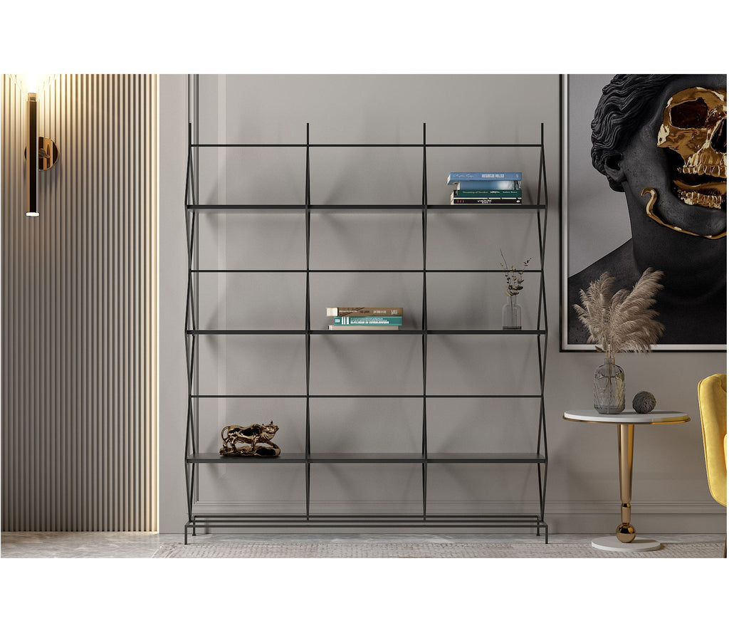 Diamond Metal Shelf In Matt Black Colour - The Metal Project