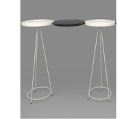 Floating Metal Plate Console Table_Set of 3 in Matt Black and Ivory Colour - The Metal Project