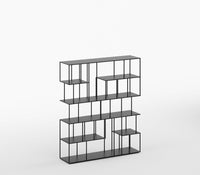 Geometric Grid Metal Bookshelf In Matt Black - The Metal Project