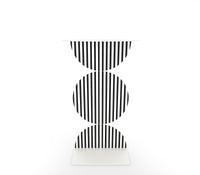 Metal Black and White Stripes B Side Table - The Metal Project