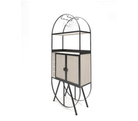 Metal Mini Bar Cabinet in Matt Black and Ivory/Oxford Blue/Beige/Antique Copper/Grey Finish - The Metal Project
