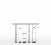 Muji Entryway Accent Metal Console Table in Graphite Grey Colour - The Metal Project