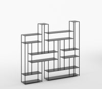 Puzzle Geometric Metal Bookshelf in Matt Black Colour with Multiple Tier - The Metal Project