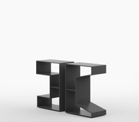 Roto Contemporary Metal Console Table in Matt Black Colour - The Metal Project