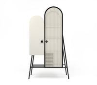 Vault Metal Storage Cabinet In Matt Black and Ivory Colour - The Metal Project